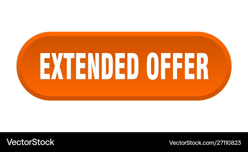 Extended offer button rounded vector image