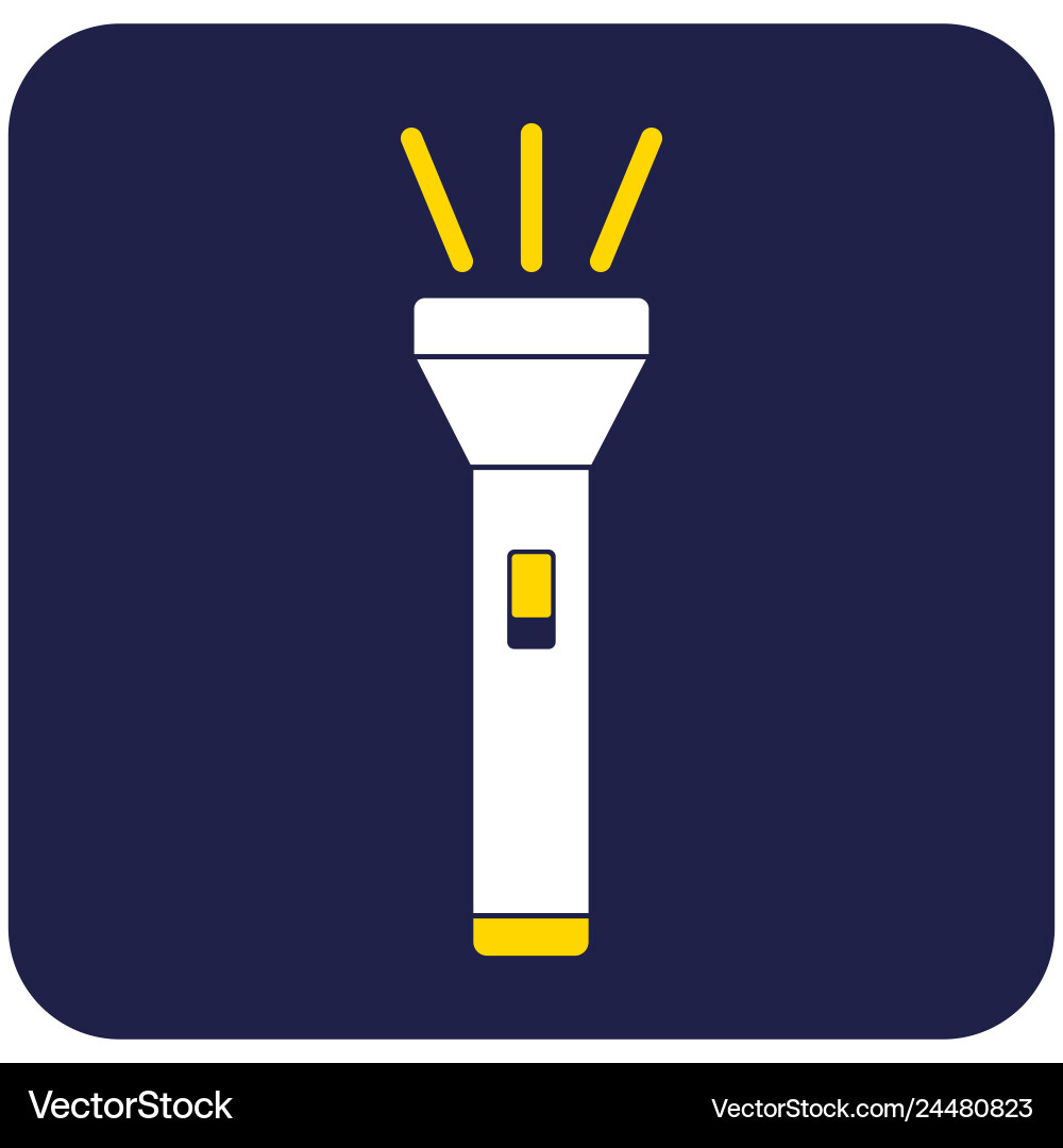 Flashlight icon portable torch Vector Image