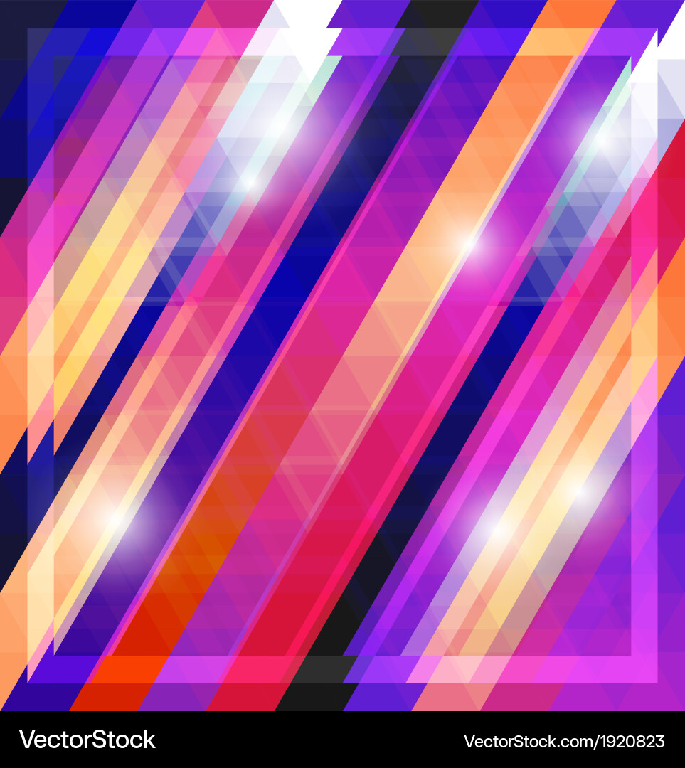 Geometric shining pattern with triangles vector image