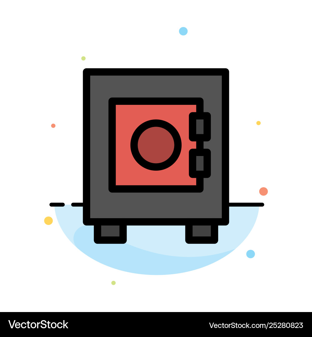 Locker lock user abstract flat color icon template Locker lock user abstract flat color icon template vector image