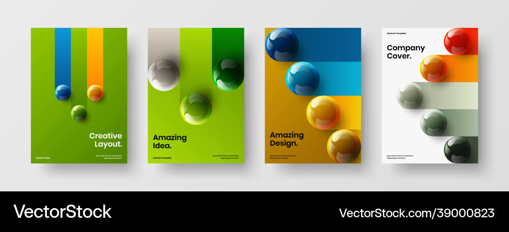 Minimalistic leaflet design template bundle Minimalistic leaflet design template bundle vector image