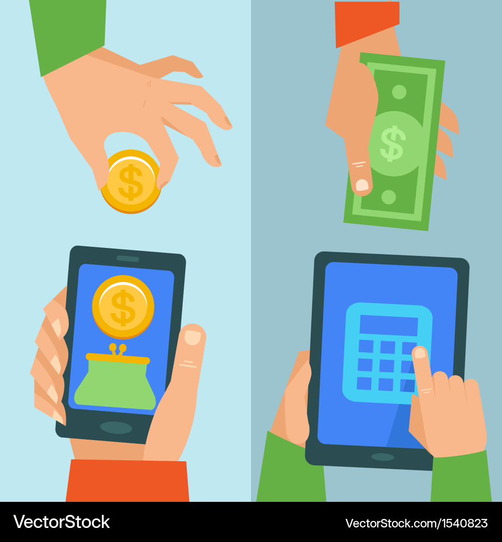 Online banking concept Royalty Free Vector Image