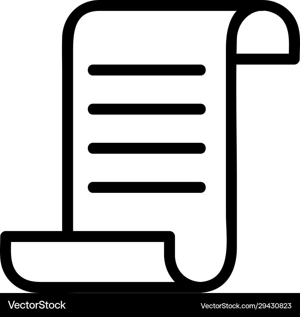 Parchment paper scroll icon isolated Parchment paper scroll icon isolated vector image