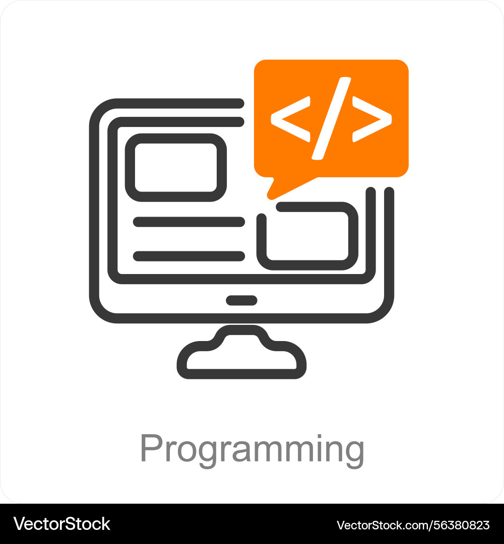 Programming icon concept vector image