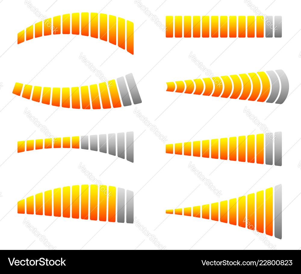 Progress loading bars horizontal Progress loading bars horizontal vector image