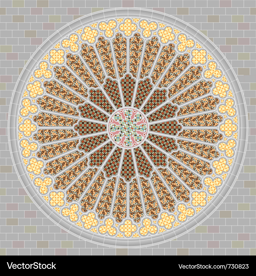 Rose window Royalty Free Vector Image - VectorStock