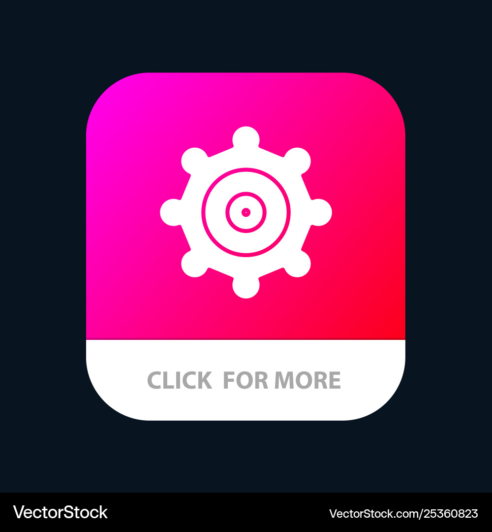 Setting gear mobile app button android and ios vector image
