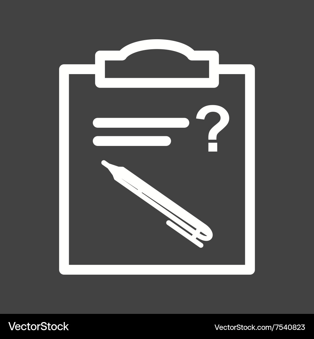 Solving question vector image