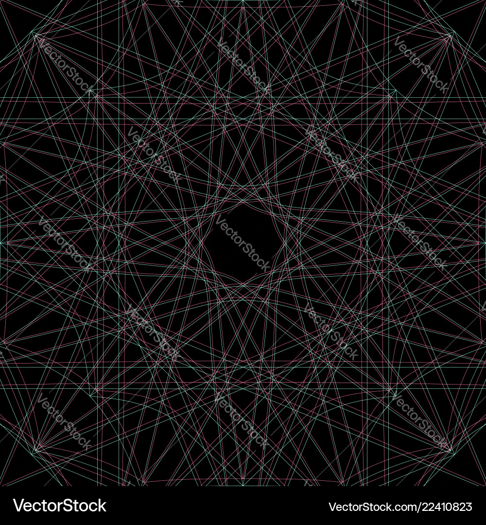 String art psychedelic seamless pattern vector image