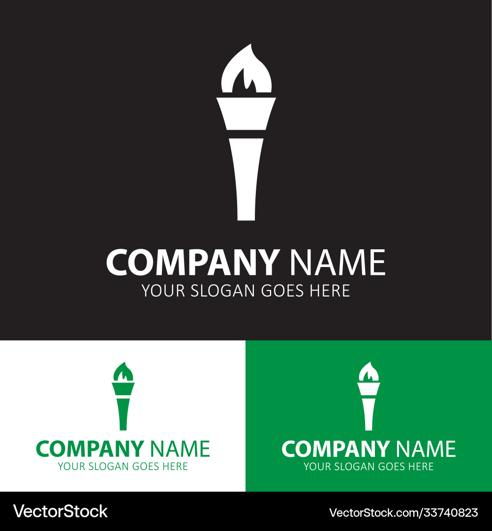 Torch icon for web and mobile vector image