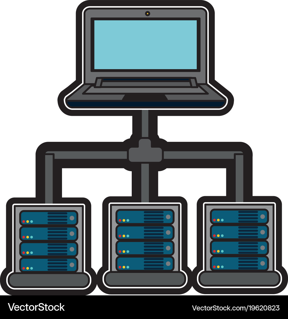 Web hosting design Vector Image