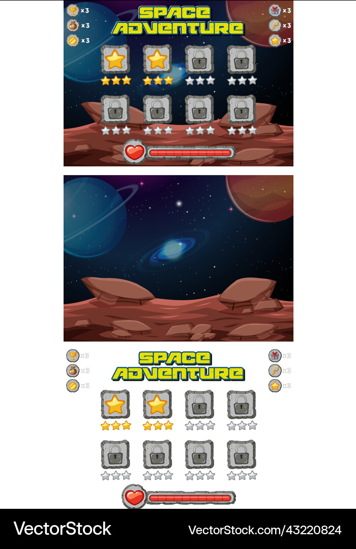 A game background template with elements A game background template with elements vector image