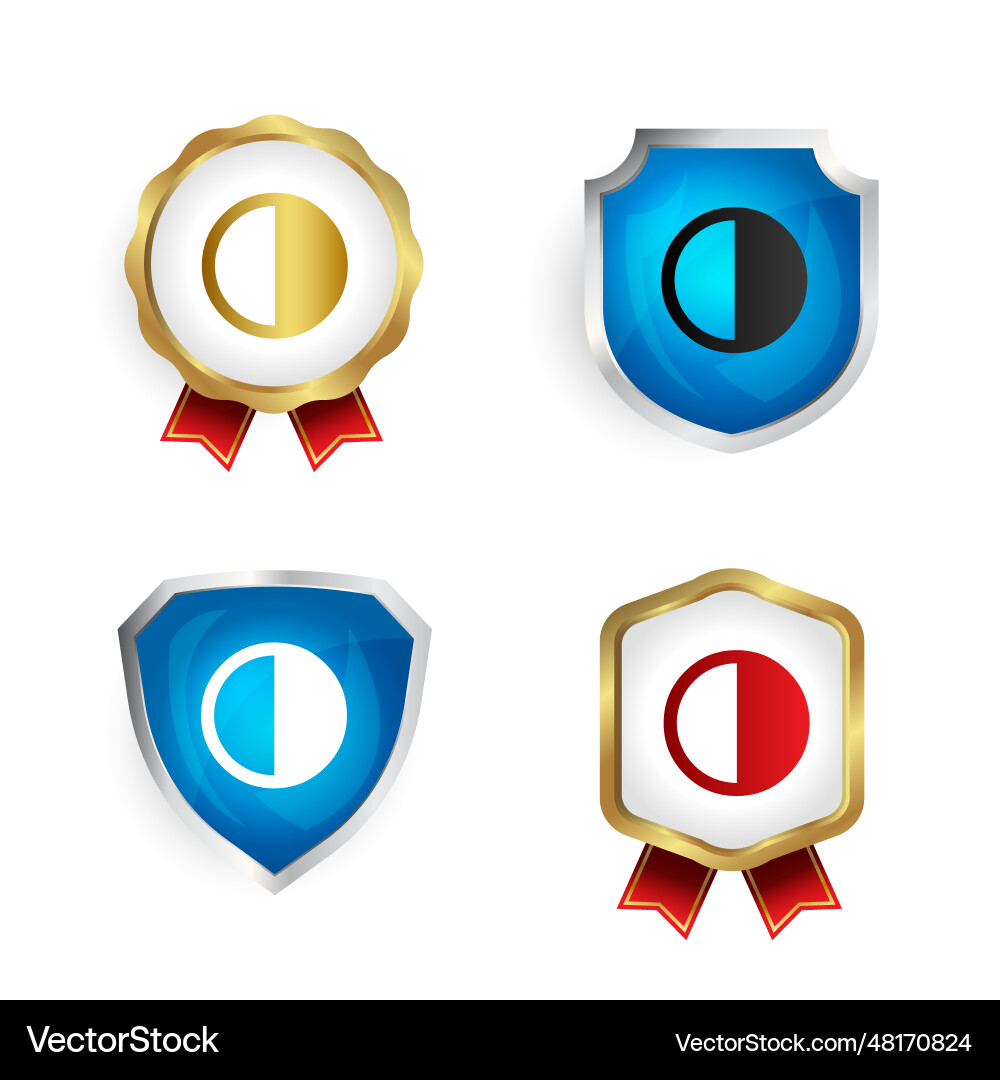 Abstract color adjust badge and label collection Abstract color adjust badge and label collection Vector Image