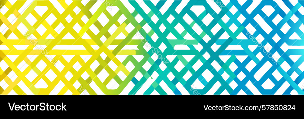Abstract woven grid pattern with gradient colors vector image