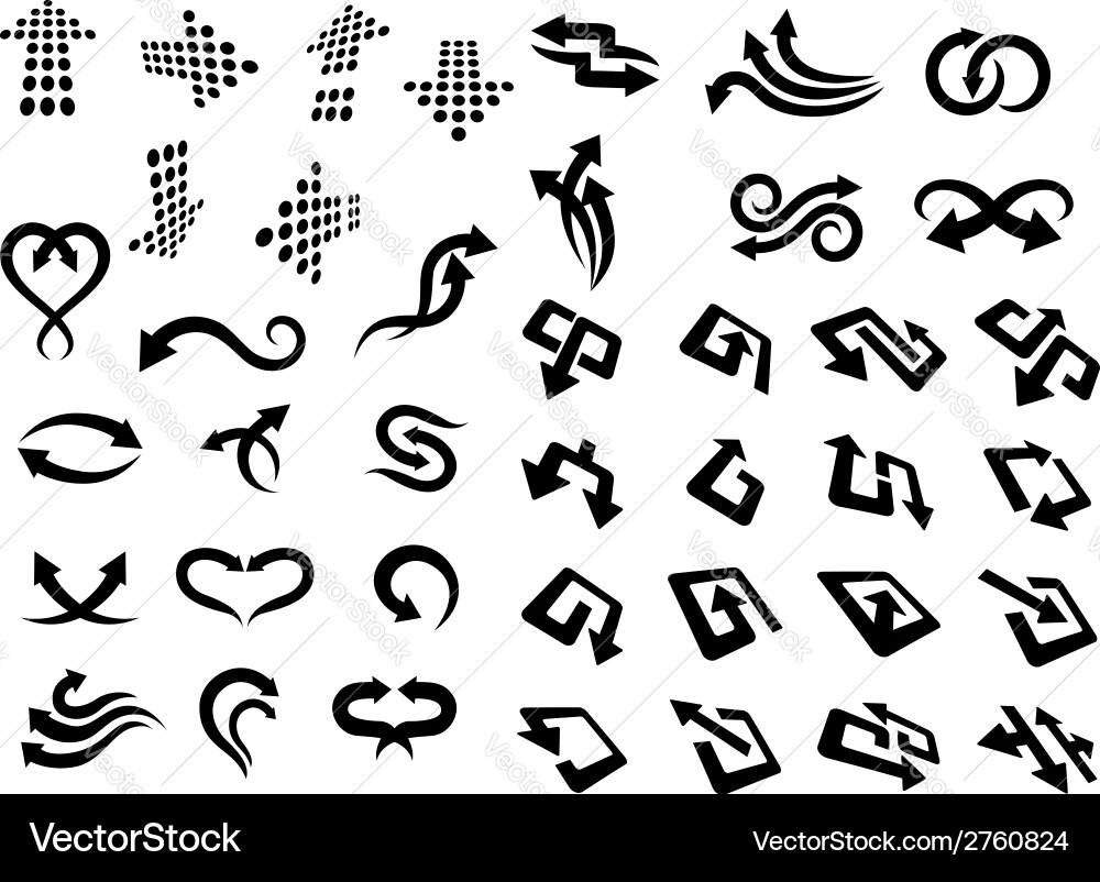Arrow Icons Set Vektorbild