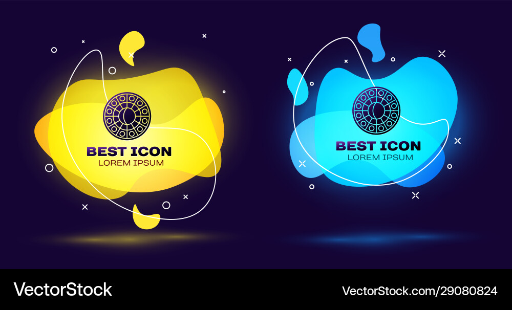 Black astrology horoscope circle with zodiac icon Black astrology horoscope circle with zodiac icon vector image