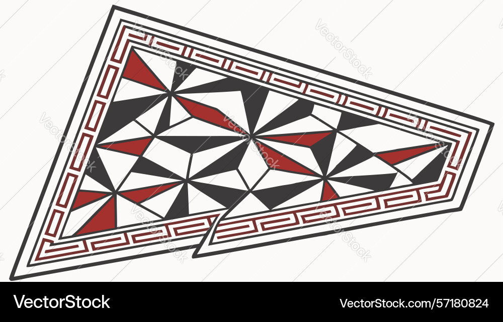 Bold geometric triangle pattern on dark Vector Image