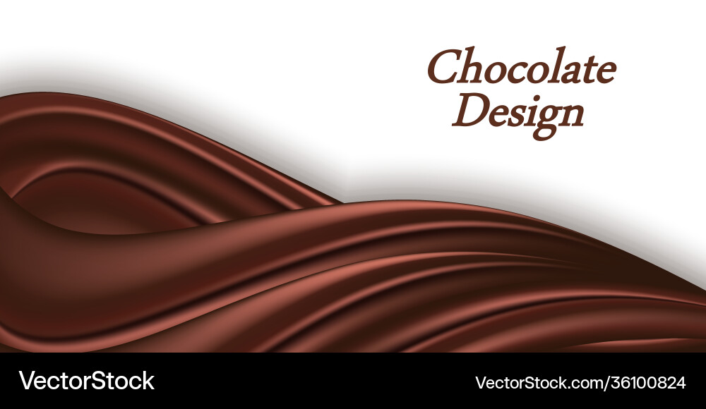Chocolate swirl wavy background ceamy Chocolate swirl wavy background ceamy vector image