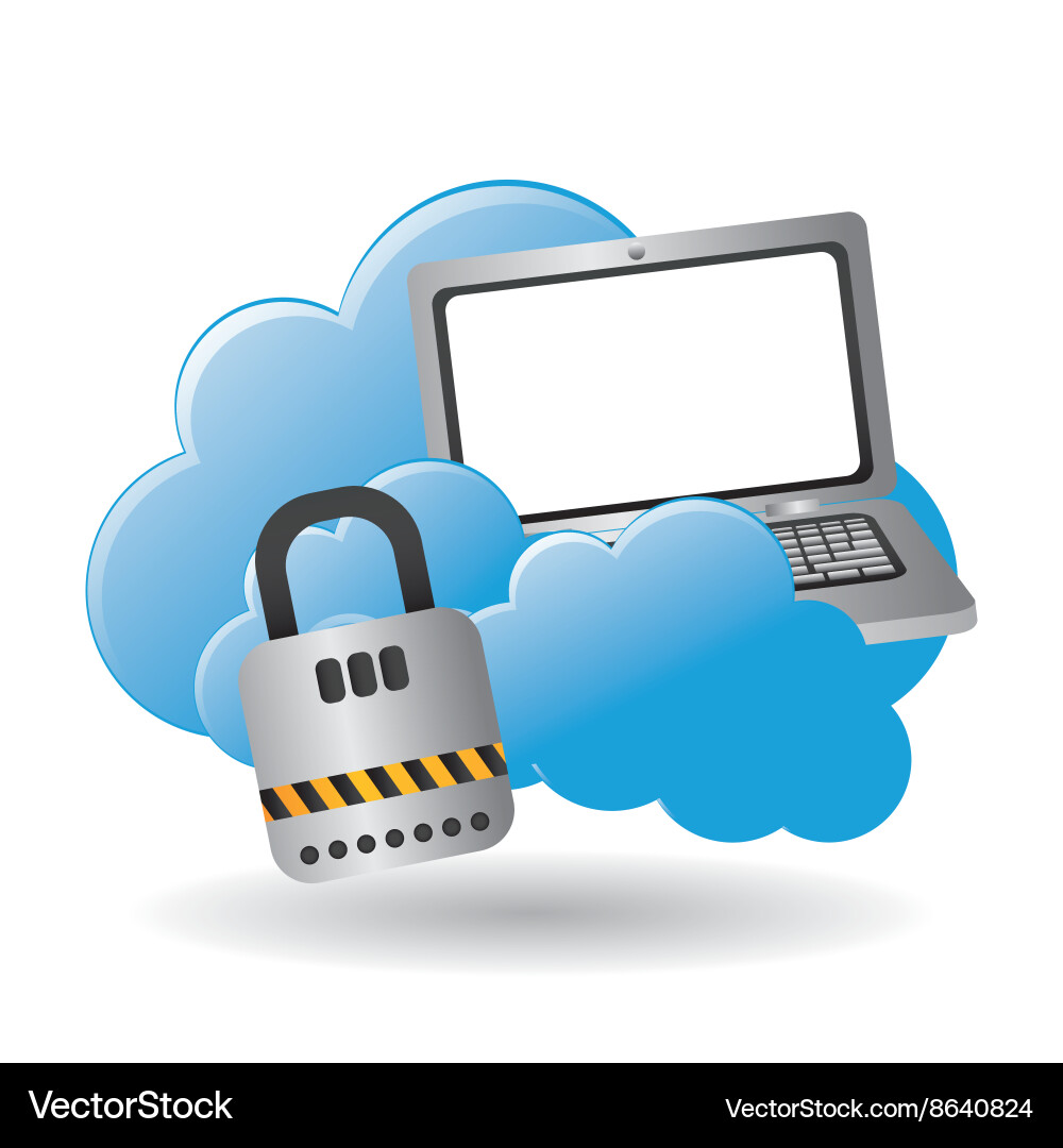 Data center cloud computing technology concept vector image