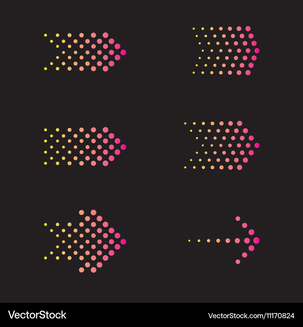Dynamic Arrow & Dot Pattern vector image