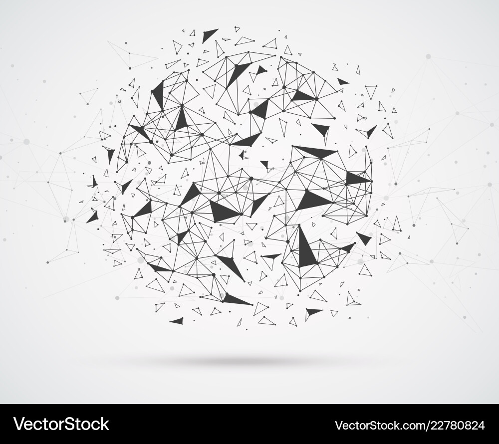 Global network connections with points and lines Global network connections with points and lines vector image