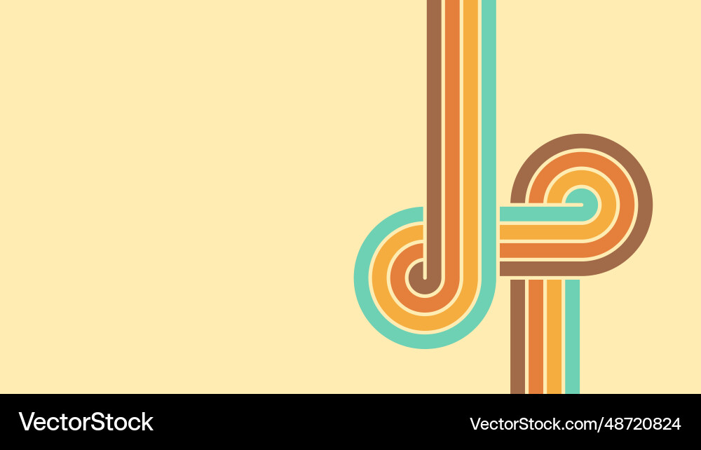 Groovy abstract retro style background with line Groovy abstract retro style background with line vector image