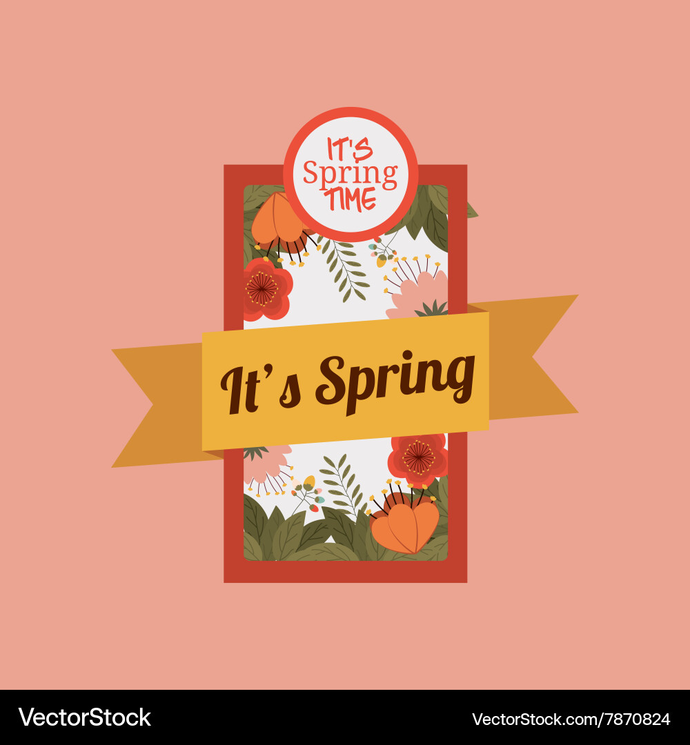 Hello spring design Vector Image