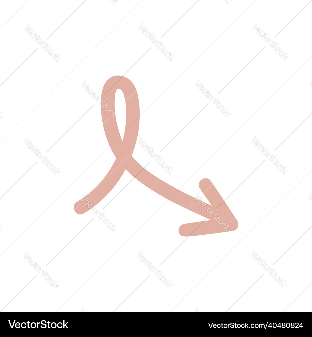 Isolated element an abstract arrow vector image