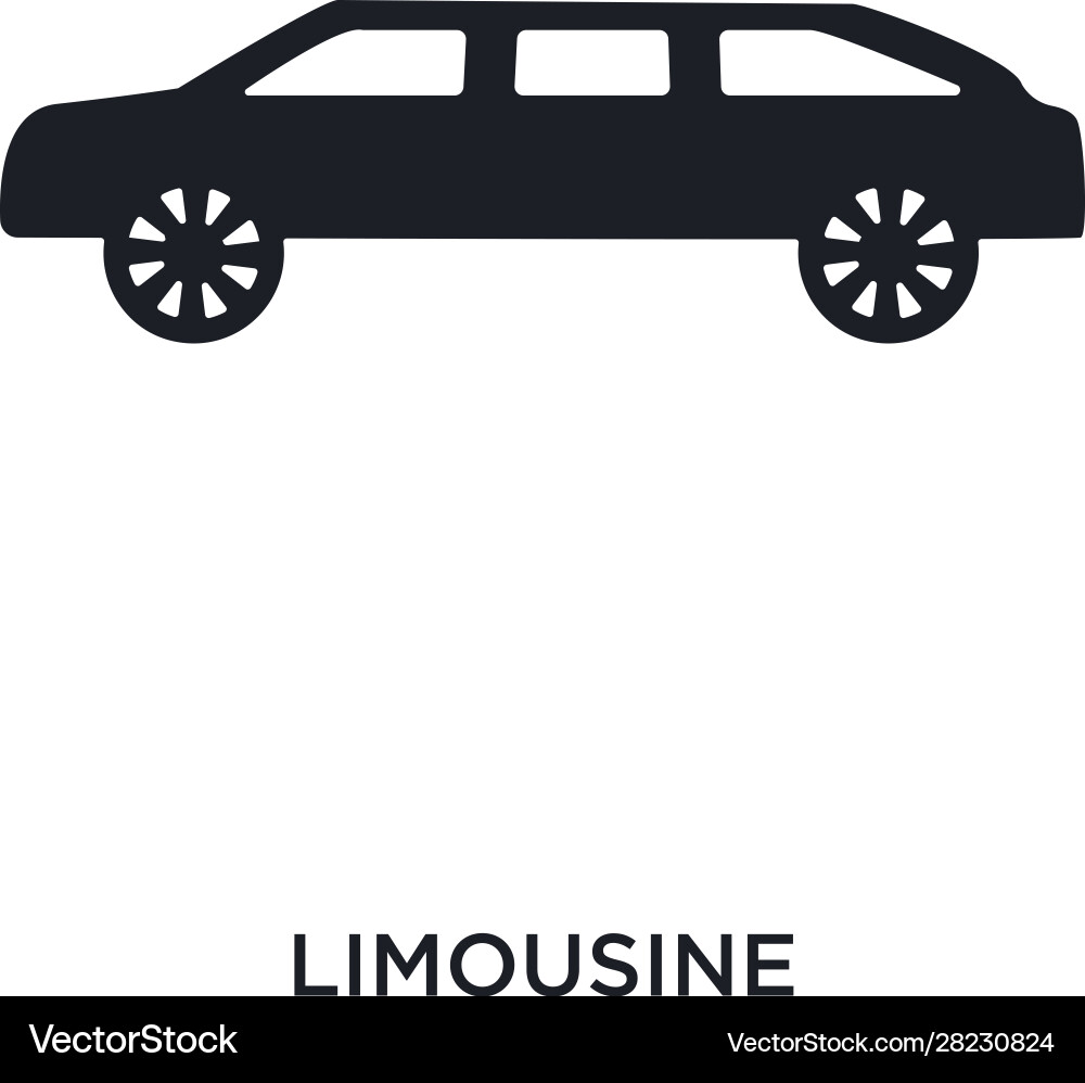 Limousine isolated icon simple element from Vector Image