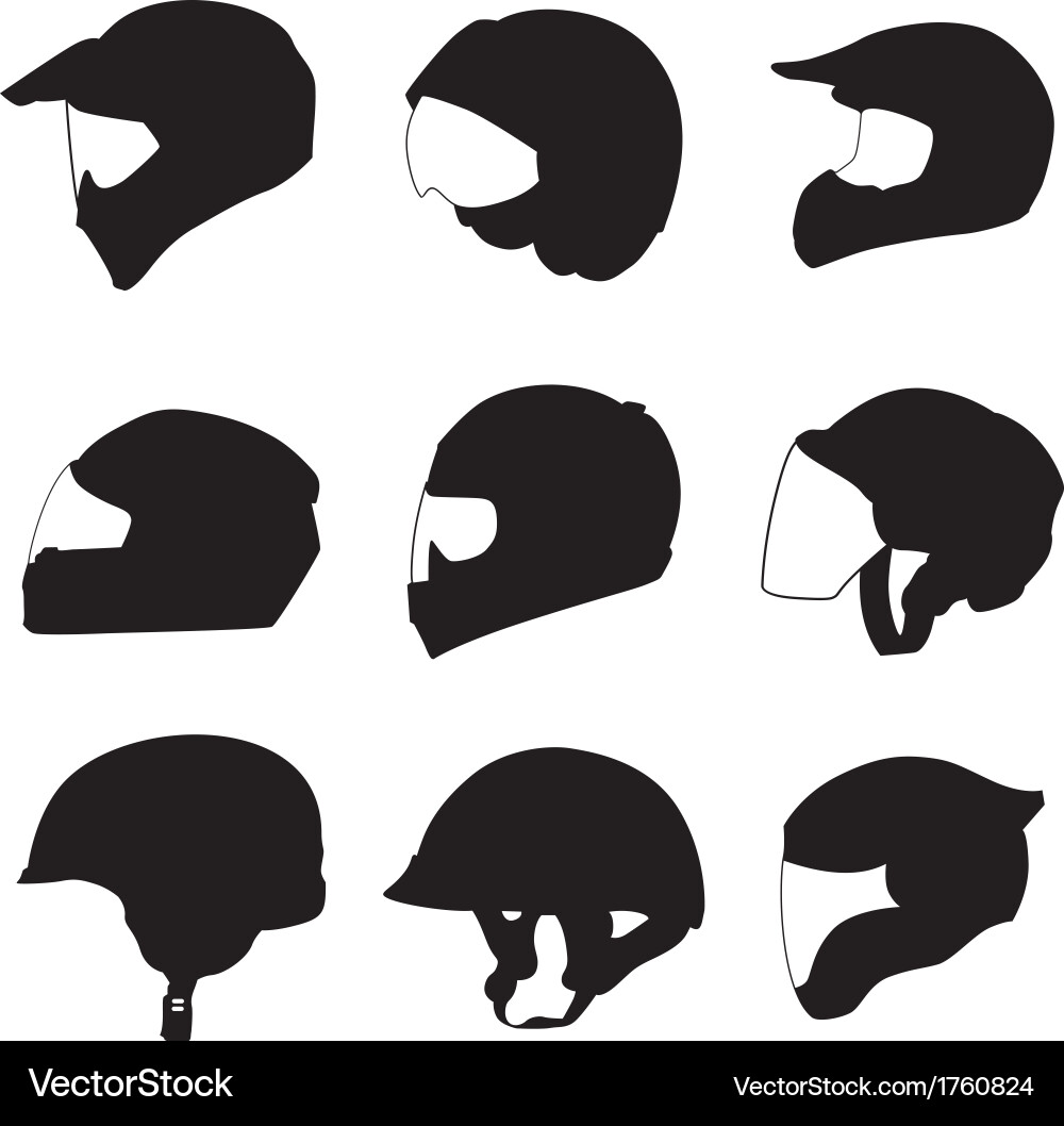 Motorcycle Helmet - Racing vector image