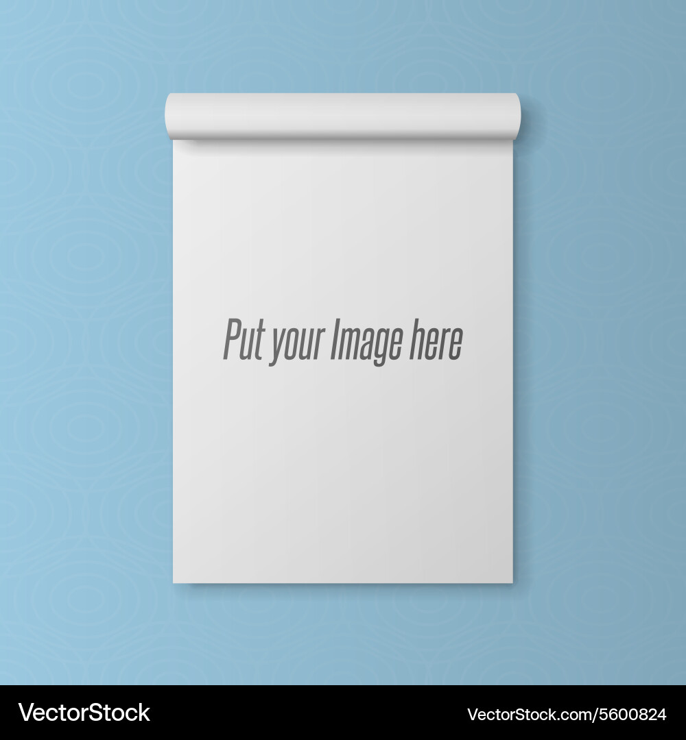 Realistic Open Notepad Template vector image