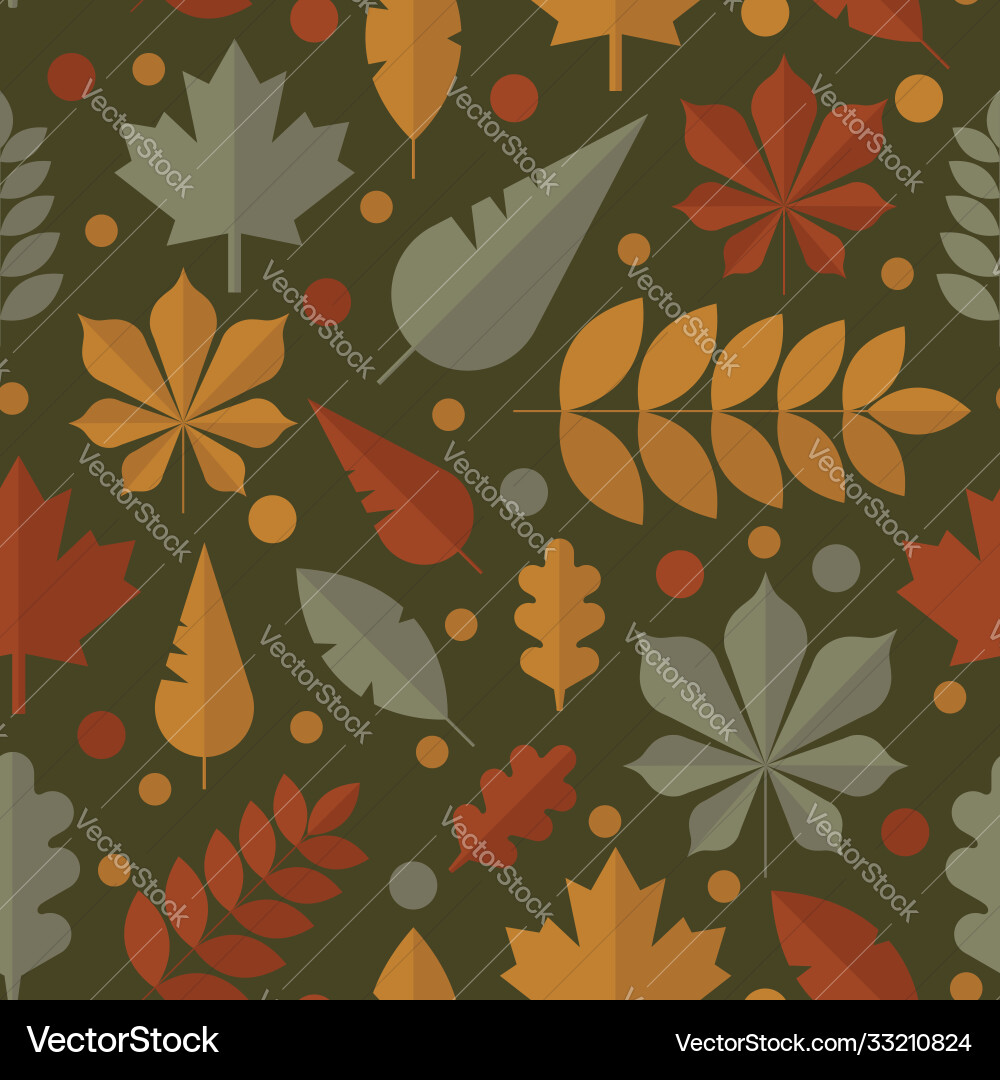 Seamless pattern maple leaf in three Seamless pattern maple leaf in three vector image