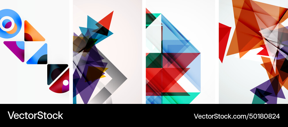 Set of abstract random triangle composition Set of abstract random triangle composition vector image