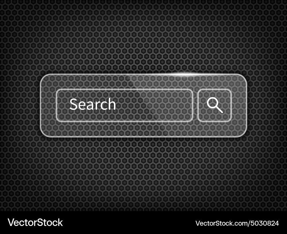 Transparent search button on pattern vector image