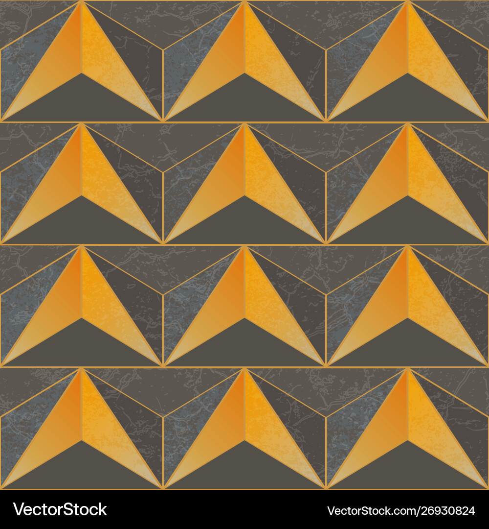 Yellow color triangle pattern Yellow color triangle pattern vector image