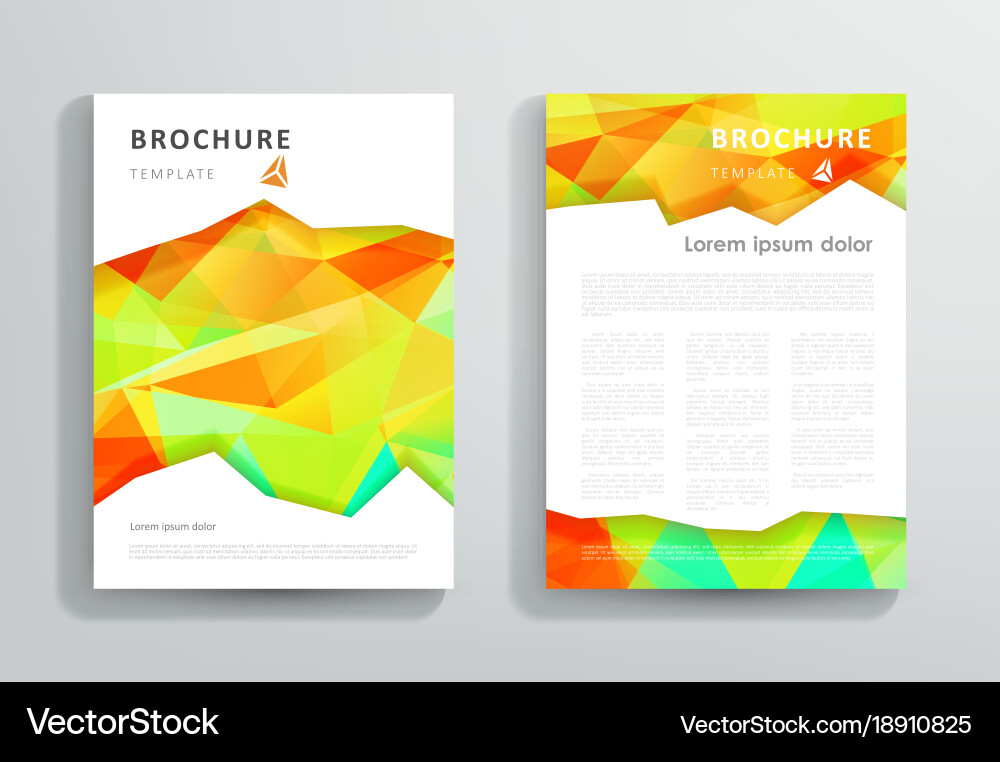 Abstract triangular brochure design template Vector Image