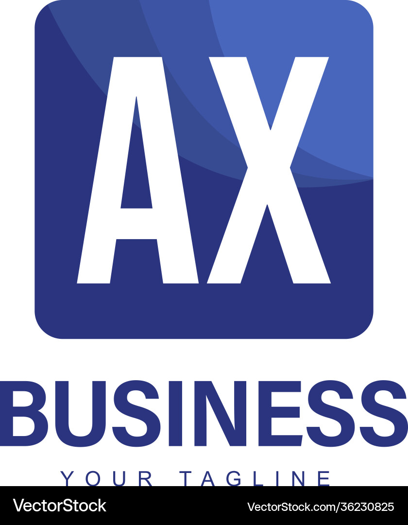 Ax initial a logo design with abstract style Ax initial a logo design with abstract style vector image