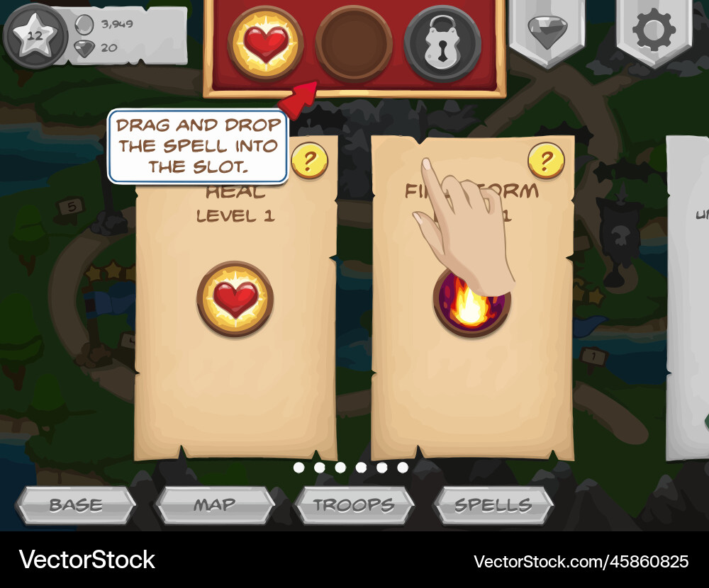 Complete set of level button game ui pop-up icon Vector Image