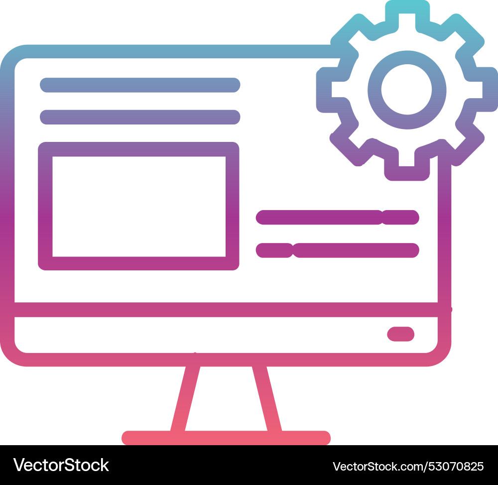 Content management line gradient design Vector Image