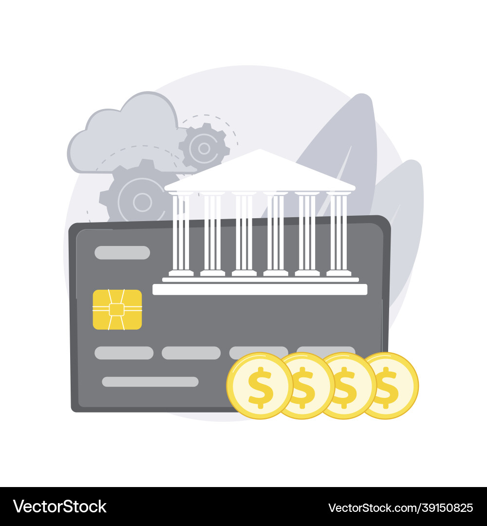 Core banking it system abstract concept Core banking it system abstract concept vector image
