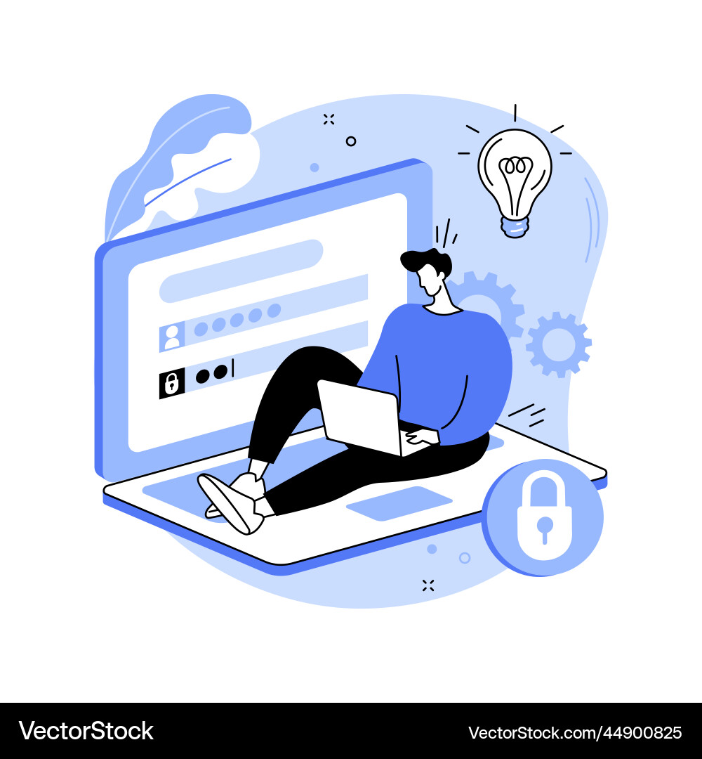 Create new password isolated cartoon Create new password isolated cartoon vector image
