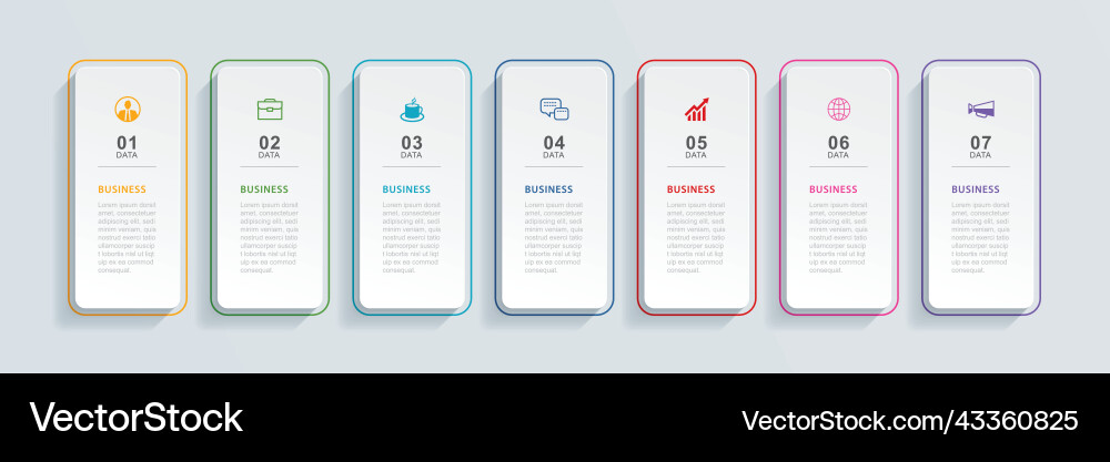 Data Tab Index Templates - Abstract vector image