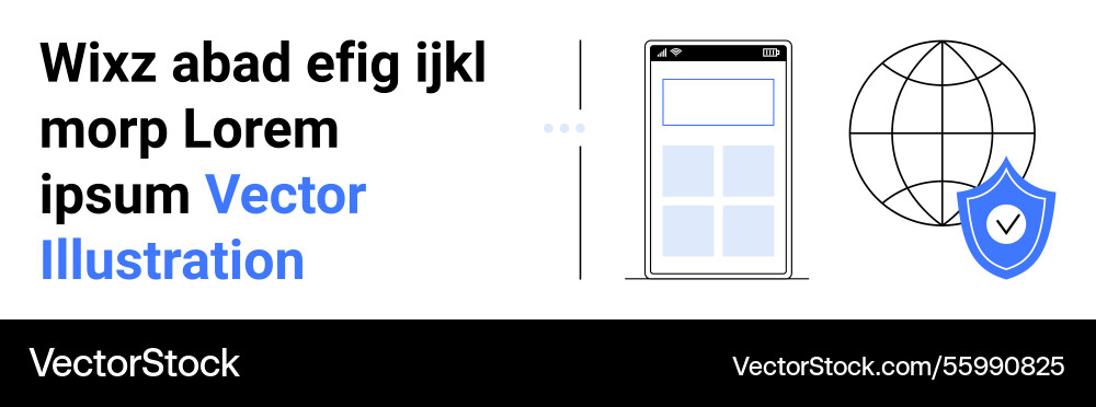 Digital security concept with mobile interface Digital security concept with mobile interface Vector Image