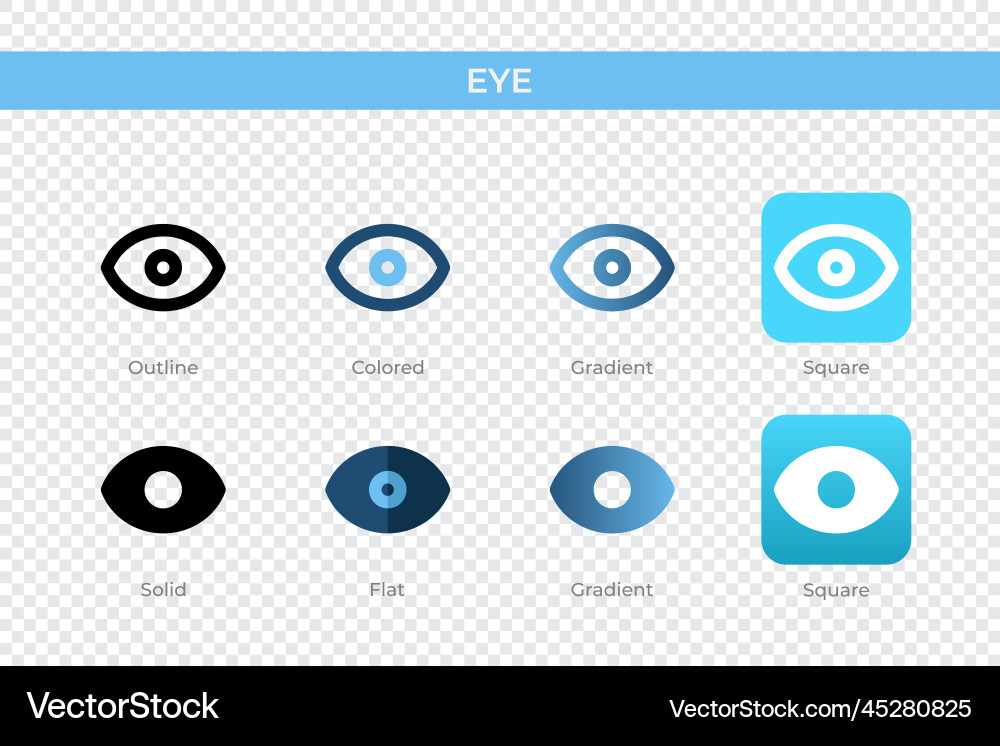 Eye icon in different style icons designed Eye icon in different style icons designed vector image