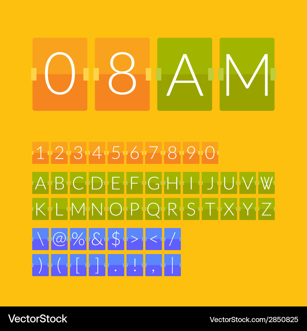 Flat countdown timer vector image