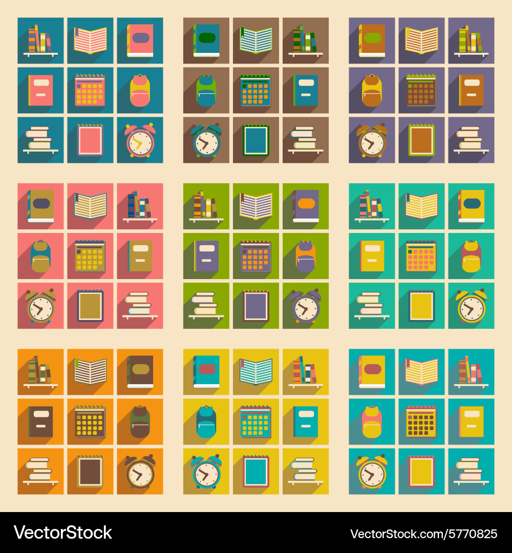 Flat with shadow concept and mobile application vector image