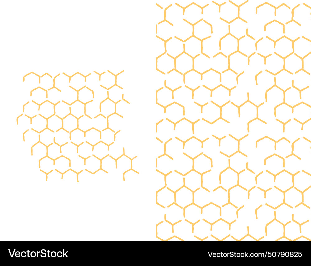 Honeycomb seamless pattern abstract line drawing Honeycomb seamless pattern abstract line drawing vector image
