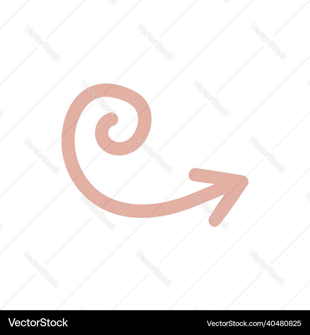 Isolated element an abstract arrow vector image