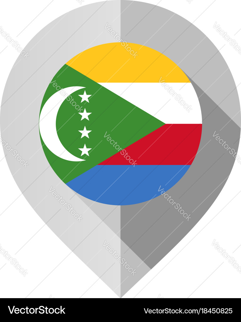 Marker with flag for map vector image