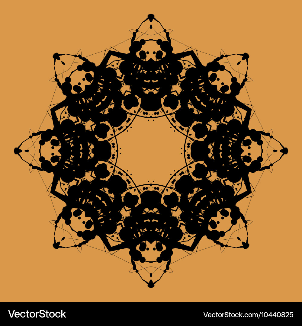 Print based on rorschach inkblot test abstract vector image